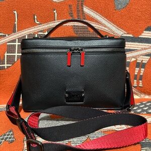 Christian Louboutin Black Crossbody Bag with Red Accents